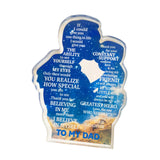 Maxbell Gift for Dad Versatile Ornament Present Stylish Creative Acrylic Plaque Sign Father and Son