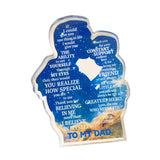 Maxbell Gift for Dad Versatile Ornament Present Stylish Creative Acrylic Plaque Sign Father and Son