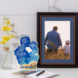 Maxbell Gift for Dad Versatile Ornament Present Stylish Creative Acrylic Plaque Sign Father and Son