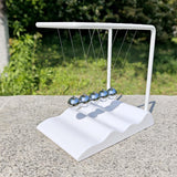 Maxbell Newton's Cradle Balance Balls Physics Gadget for Bedroom Desktop Living Room White