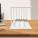 Maxbell Newton's Cradle Balance Balls Physics Gadget for Bedroom Desktop Living Room White