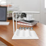 Maxbell Newton's Cradle Balance Balls Physics Gadget for Bedroom Desktop Living Room White