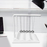Maxbell Newton's Cradle Balance Balls Physics Gadget for Bedroom Desktop Living Room White