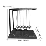 Maxbell Newton's Cradle Balance Balls Physics Gadget for Bedroom Desktop Living Room Black
