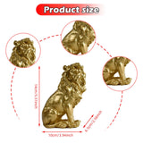 Maxbell Small Lion Statue Modern Resin Sculpture for Bedroom NightStand Coffee Table Gold