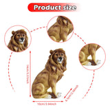 Maxbell Small Lion Statue Modern Resin Sculpture for Bedroom NightStand Coffee Table Brown