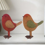 Maxbell Bird Figurine Collectible Bird Statue for Office Birthday Tabletop Ornaments Red