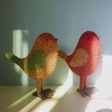 Maxbell Bird Figurine Collectible Bird Statue for Office Birthday Tabletop Ornaments Red