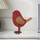 Maxbell Bird Figurine Collectible Bird Statue for Office Birthday Tabletop Ornaments Red