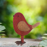 Maxbell Bird Figurine Collectible Bird Statue for Office Birthday Tabletop Ornaments Red