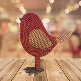Maxbell Bird Figurine Collectible Bird Statue for Office Birthday Tabletop Ornaments Red