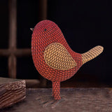 Maxbell Bird Figurine Collectible Bird Statue for Office Birthday Tabletop Ornaments Red