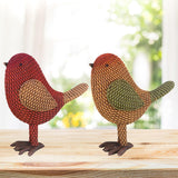 Maxbell Bird Figurine Collectible Bird Statue for Office Birthday Tabletop Ornaments Red