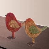 Maxbell Bird Figurine Collectible Bird Statue for Office Birthday Tabletop Ornaments Red