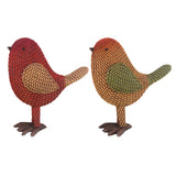 Maxbell Bird Figurine Collectible Bird Statue for Office Birthday Tabletop Ornaments Red