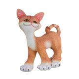 Maxbell Cat Sculpture Resin Birthday Gifts Cute Crafts for Bookshelf Study Room Home Orange