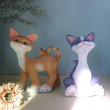Maxbell Cat Sculpture Resin Birthday Gifts Cute Crafts for Bookshelf Study Room Home Orange