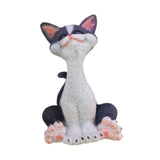 Maxbell Cat Sculpture Resin Birthday Gifts Cute Crafts for Bookshelf Study Room Home Gray