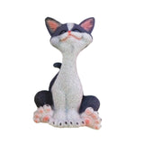 Maxbell Cat Sculpture Resin Birthday Gifts Cute Crafts for Bookshelf Study Room Home Gray