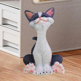 Maxbell Cat Sculpture Resin Birthday Gifts Cute Crafts for Bookshelf Study Room Home Gray