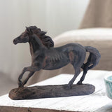 Maxbell Horse Statue Lightweight Ornament Horse Sculpture for Bookcase Weddings Desk black