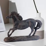 Maxbell Horse Statue Lightweight Ornament Horse Sculpture for Bookcase Weddings Desk black