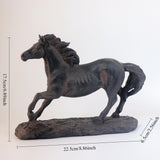 Maxbell Horse Statue Lightweight Ornament Horse Sculpture for Bookcase Weddings Desk black