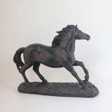 Maxbell Horse Statue Lightweight Ornament Horse Sculpture for Bookcase Weddings Desk black
