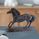 Maxbell Horse Statue Lightweight Ornament Horse Sculpture for Bookcase Weddings Desk black
