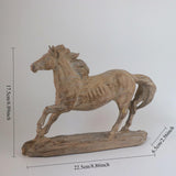 Maxbell Horse Statue Lightweight Ornament Horse Sculpture for Bookcase Weddings Desk brown