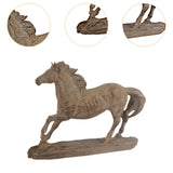 Maxbell Horse Statue Lightweight Ornament Horse Sculpture for Bookcase Weddings Desk brown