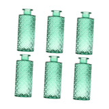 Maxbell 6x Glass Bud Vases Flower Arrangement Display for Office Living Room Kitchen Green