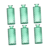 Maxbell 6x Glass Bud Vases Flower Arrangement Display for Office Living Room Kitchen Green