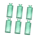 Maxbell 6x Glass Bud Vases Flower Arrangement Display for Office Living Room Kitchen Green