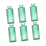 Maxbell 6x Glass Bud Vases Flower Arrangement Display for Office Living Room Kitchen Green