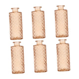 Maxbell 6x Glass Bud Vases Flower Arrangement Display for Office Living Room Kitchen Brown