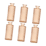 Maxbell 6x Glass Bud Vases Flower Arrangement Display for Office Living Room Kitchen Brown