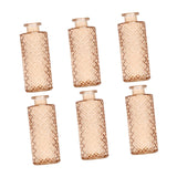 Maxbell 6x Glass Bud Vases Flower Arrangement Display for Office Living Room Kitchen Brown