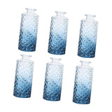 Maxbell 6x Glass Bud Vases Flower Arrangement Display for Office Living Room Kitchen Gradient Blue