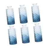 Maxbell 6x Glass Bud Vases Flower Arrangement Display for Office Living Room Kitchen Gradient Blue