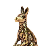 Maxbell Miniature Kangaroo Figurine Gift Brass Ornament for Office Shelf Living Room