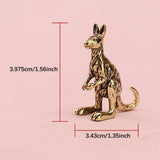 Maxbell Miniature Kangaroo Figurine Gift Brass Ornament for Office Shelf Living Room