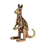Maxbell Miniature Kangaroo Figurine Gift Brass Ornament for Office Shelf Living Room
