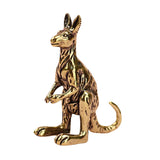 Maxbell Miniature Kangaroo Figurine Gift Brass Ornament for Office Shelf Living Room