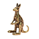 Maxbell Miniature Kangaroo Figurine Gift Brass Ornament for Office Shelf Living Room