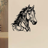 Maxbell 2x Horse Head Metal Art Artistic Gifts Wall Hanging for Bedroom Outdoor Barn 30cmx28.3cm