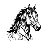 Maxbell 2x Horse Head Metal Art Artistic Gifts Wall Hanging for Bedroom Outdoor Barn 30cmx28.3cm