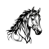 Maxbell 2x Horse Head Metal Art Artistic Gifts Wall Hanging for Bedroom Outdoor Barn 30cmx28.3cm