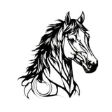 Maxbell 2x Horse Head Metal Art Artistic Gifts Wall Hanging for Bedroom Outdoor Barn 30cmx28.3cm