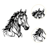 Maxbell 2x Horse Head Metal Art Artistic Gifts Wall Hanging for Bedroom Outdoor Barn 30cmx28.3cm